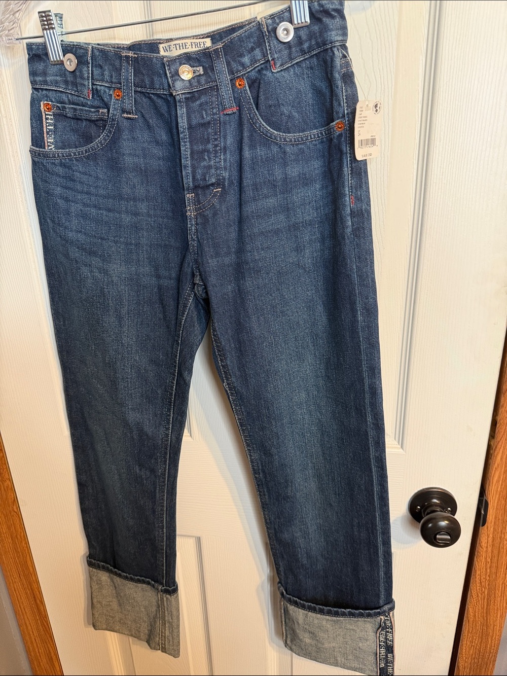 We The Free Men's Indigo Blue Relaxed Cuffed Jeans